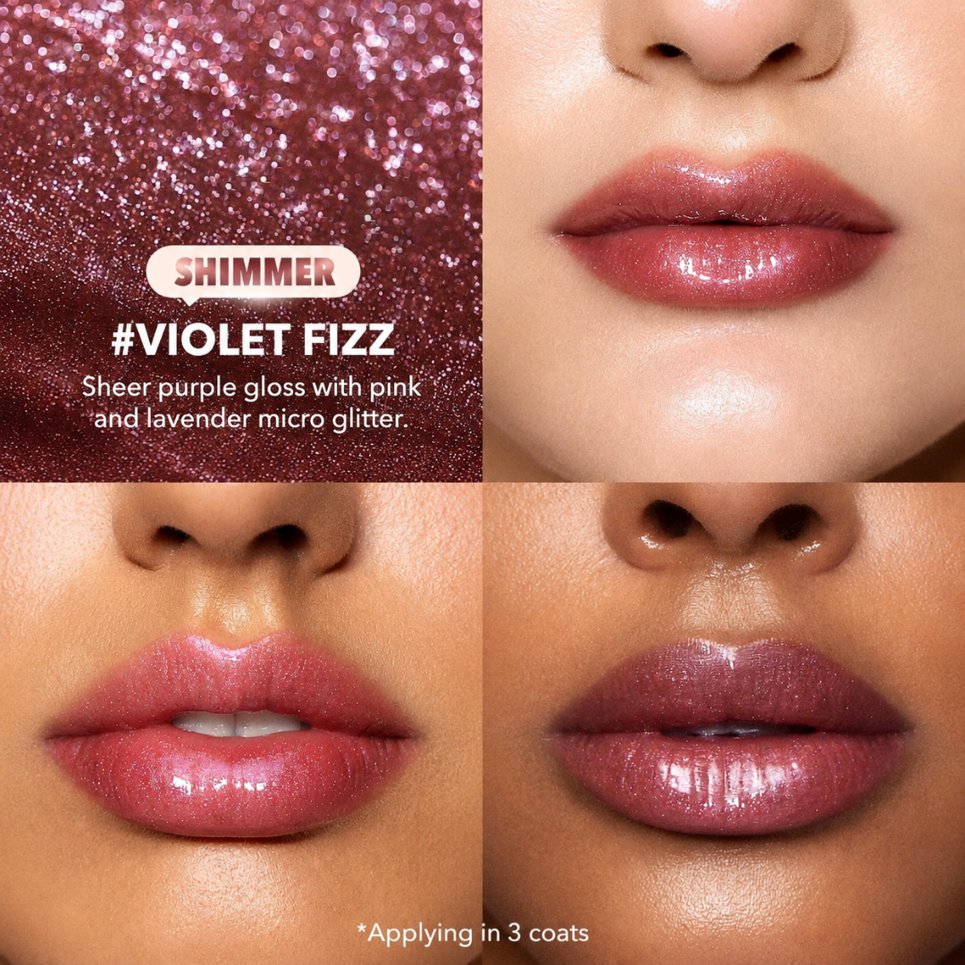 SHEGLAM Pout-Perfect Shine Lip Plumper – Buy 1 Get 1 FREE – Matte + Shimmer Duo – Instant Plump Look, Hydrating Comfort – High-Shine, Creamy Formula – Multi-Use for Lips, Cheeks & Eyes