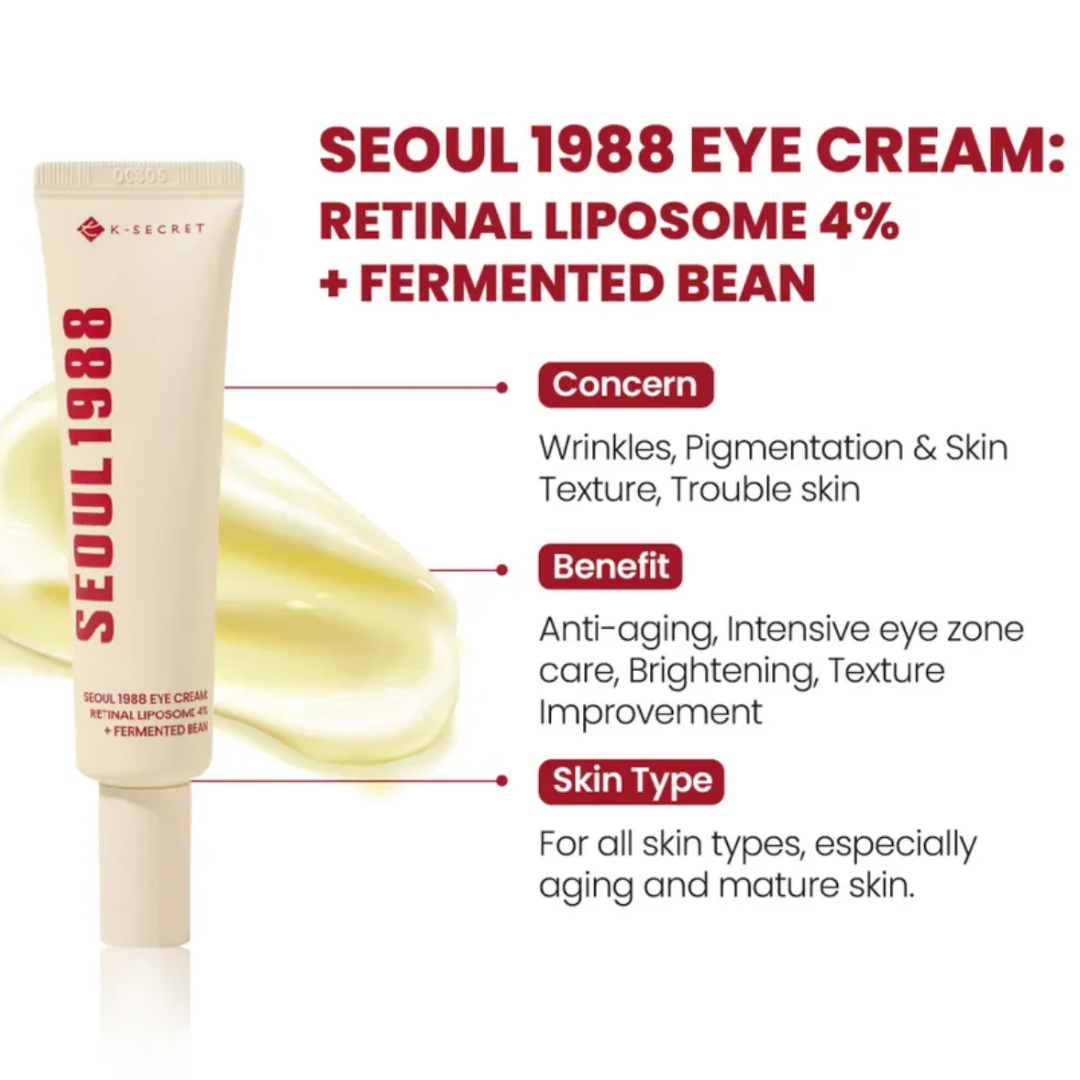 Seoul 1988 Retinal Cream - Remove Fine lines + Wrinkle & Give Clean, Tight & Glowy Skin