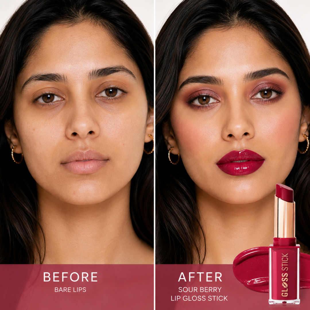 Revolution Pout Lip Gloss Stick – Glossy Color, All Day Confidence – Lipstick + Gloss in One Stroke – Multi-Use for Lips, Cheeks & Eyes
