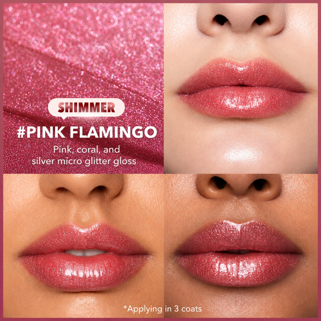 SHEGLAM Pout-Perfect Shine Lip Plumper – Buy 1 Get 1 FREE – Matte + Shimmer Duo – Instant Plump Look, Hydrating Comfort – High-Shine, Creamy Formula – Multi-Use for Lips, Cheeks & Eyes
