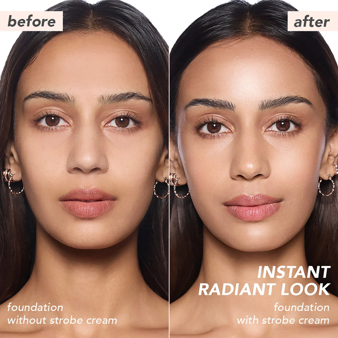 RENÉE Yours Truly Strobe Cream | 3-in-1 Glow | Instant Glass Skin | Rose Gold Finish