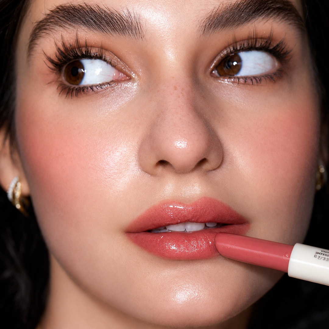 SHEGLAM Pout-Perfect Shine Lip Plumper – Buy 1 Get 1 FREE – Matte + Shimmer Duo – Instant Plump Look, Hydrating Comfort – High-Shine, Creamy Formula – Multi-Use for Lips, Cheeks & Eyes