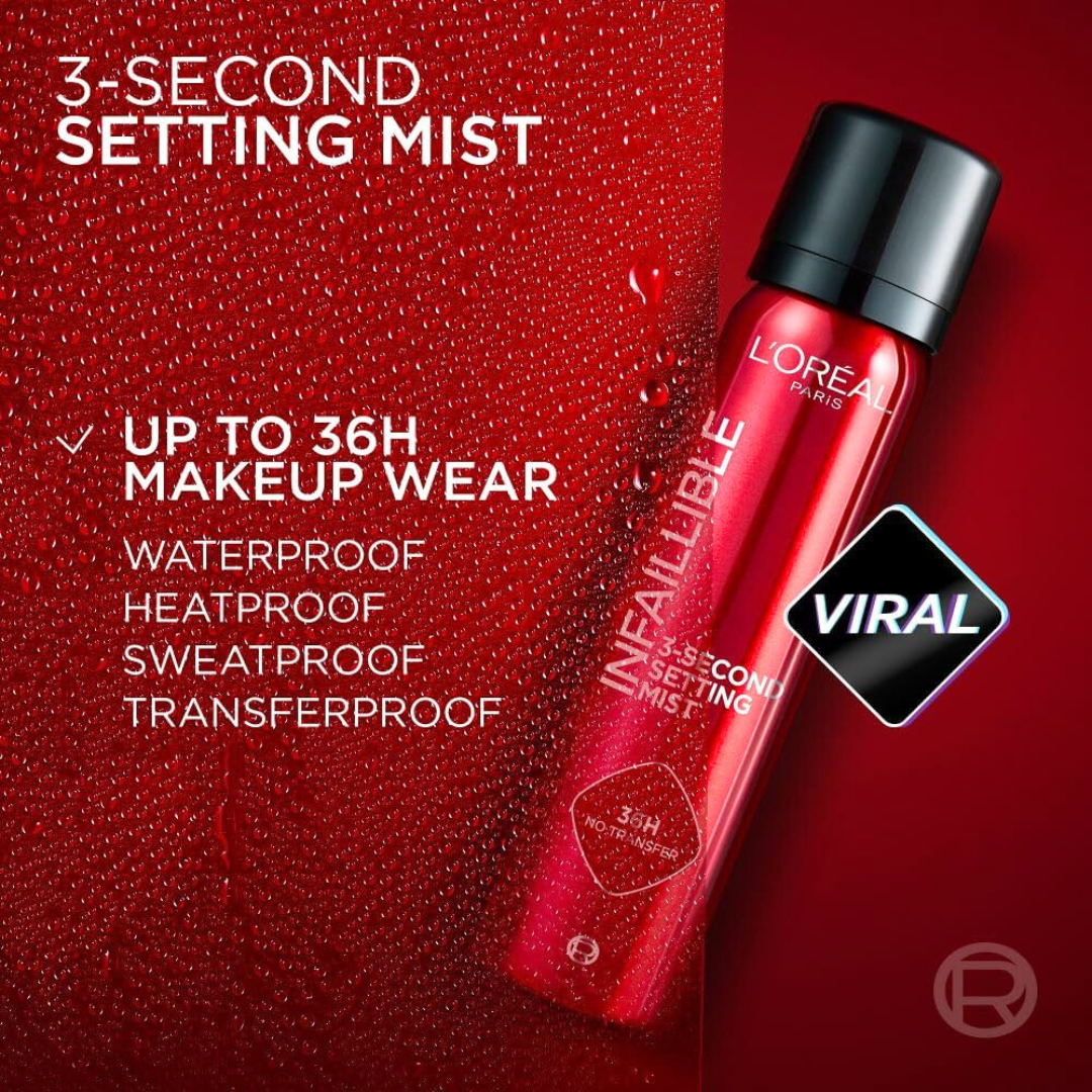 Loreal 3 Seconds setting mist I 36 Hour Lasting I Instant Glow I For All Skin Types