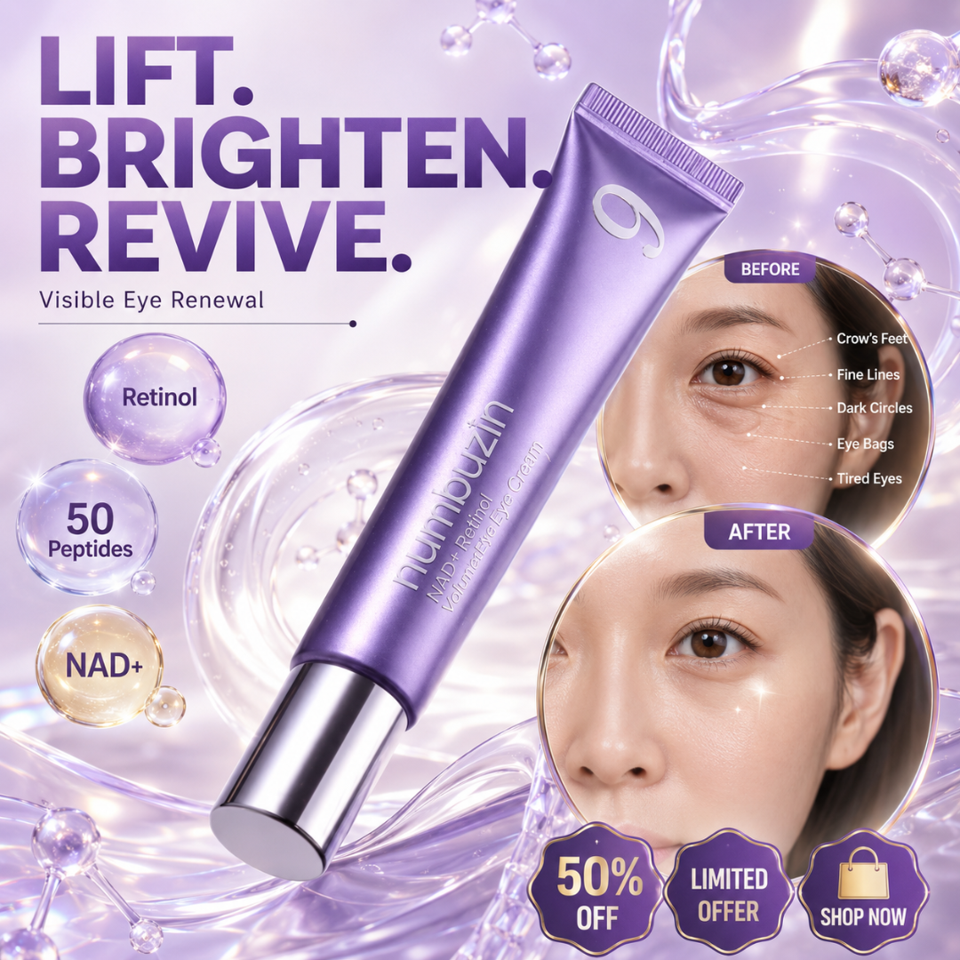 numbuzin NAD+ Retinol Volumetox Eye Cream – Lift, Brighten & Revive – Visible Eye Renewal – Reduces Dark Circles, Crow's Feet, Eye Bags & Fine Lines