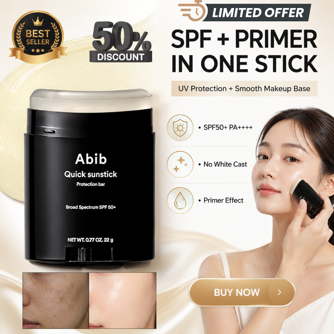 Abib Quick Sunstick Protection Bar SPF50+ PA++++ | No White Cast, Non-Greasy UV Protection Stick with Aloe, Centella & Green Tea