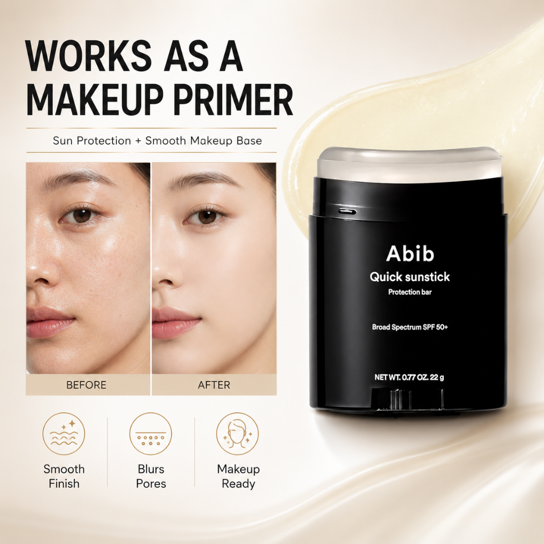 Abib Quick Sunstick Protection Bar SPF50+ PA++++ | No White Cast, Non-Greasy UV Protection Stick with Aloe, Centella & Green Tea