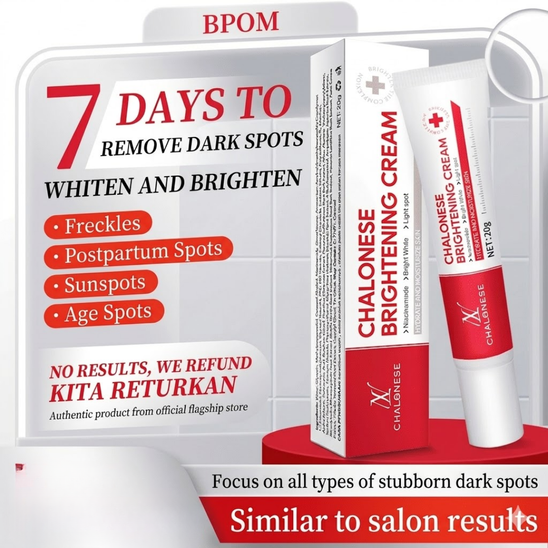 Chalonese Brightening Cream | Fade Pigmentation, Dark Spots & Acne Marks with Niacinamide + Alpha Arbutin