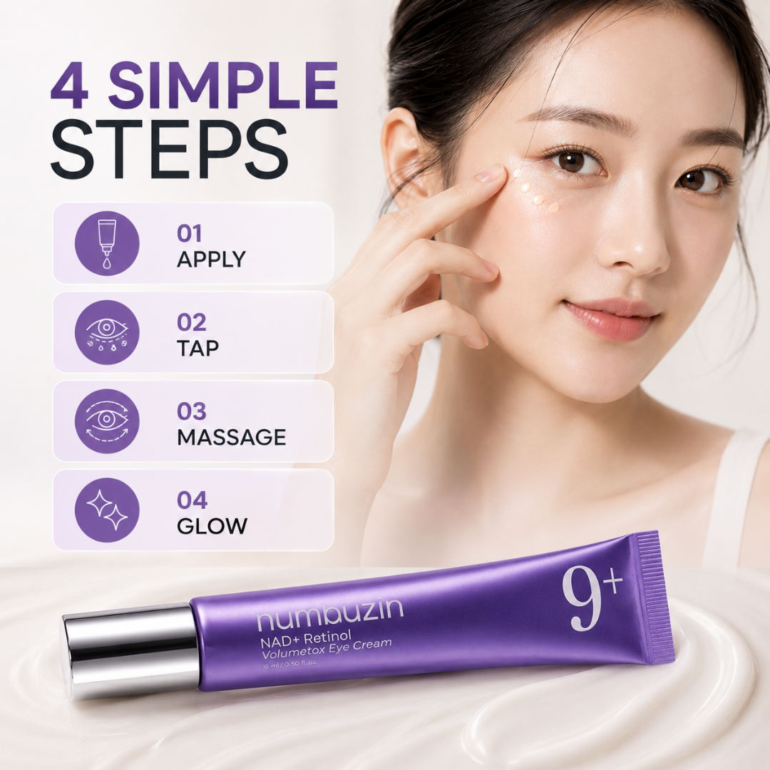 numbuzin NAD+ Retinol Volumetox Eye Cream – Lift, Brighten & Revive – Visible Eye Renewal – Reduces Dark Circles, Crow's Feet, Eye Bags & Fine Lines