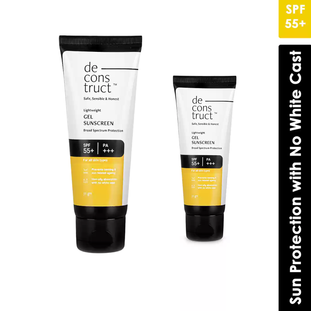 Deconstruct Face Gel Sunscreen Spf 55+ And Pa+++ (Control Oil & Give Instant Glow)