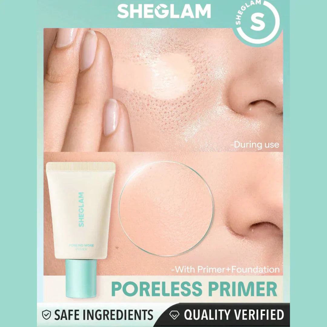 SheGlam No Pore Primer - Instant No Pore Result with Filter Look Makeup Finish