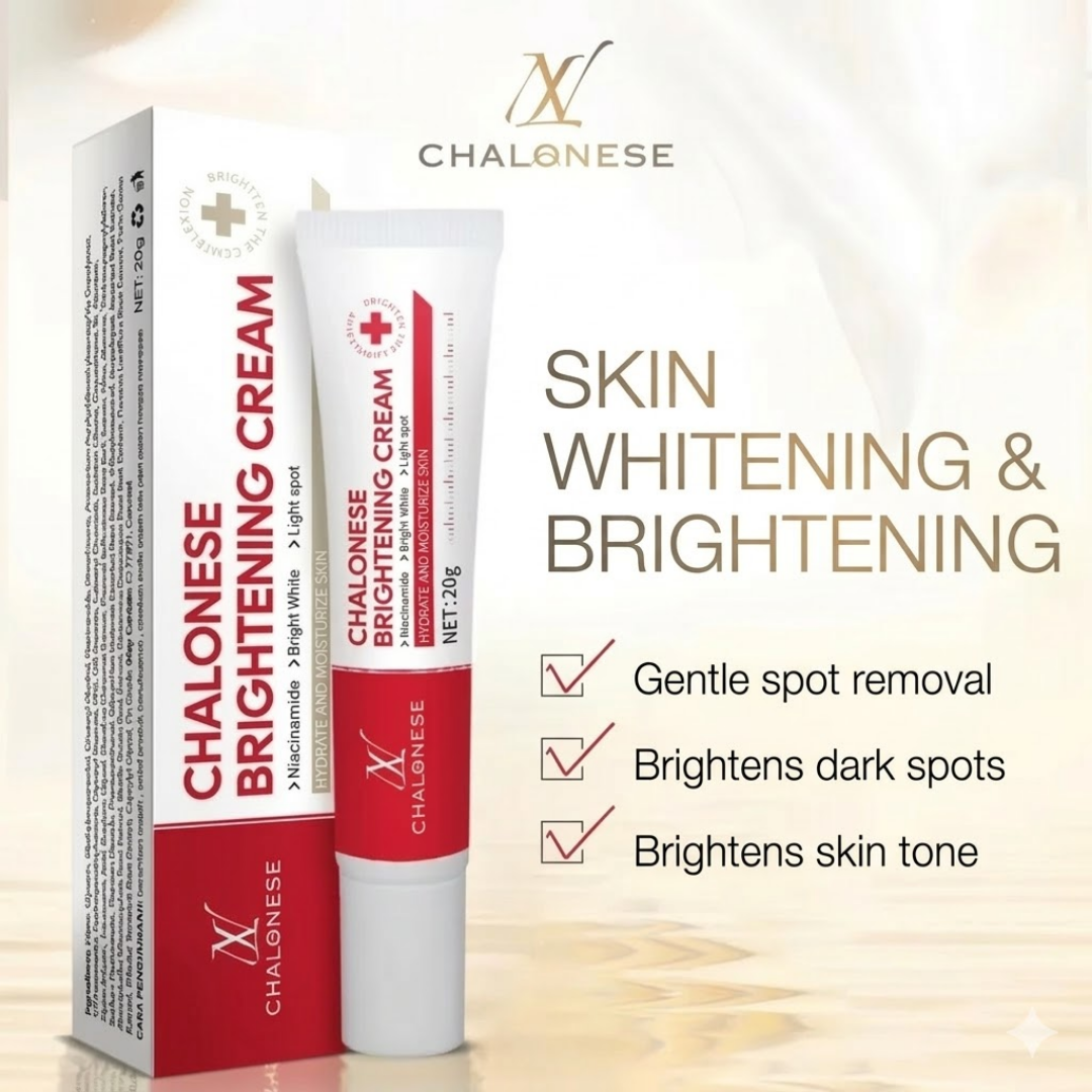 Chalonese Brightening Cream | Fade Pigmentation, Dark Spots & Acne Marks with Niacinamide + Alpha Arbutin