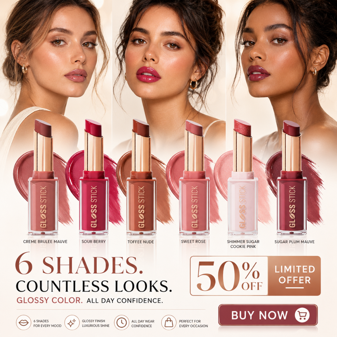 Revolution Pout Lip Gloss Stick – Glossy Color, All Day Confidence – Lipstick + Gloss in One Stroke – Multi-Use for Lips, Cheeks & Eyes