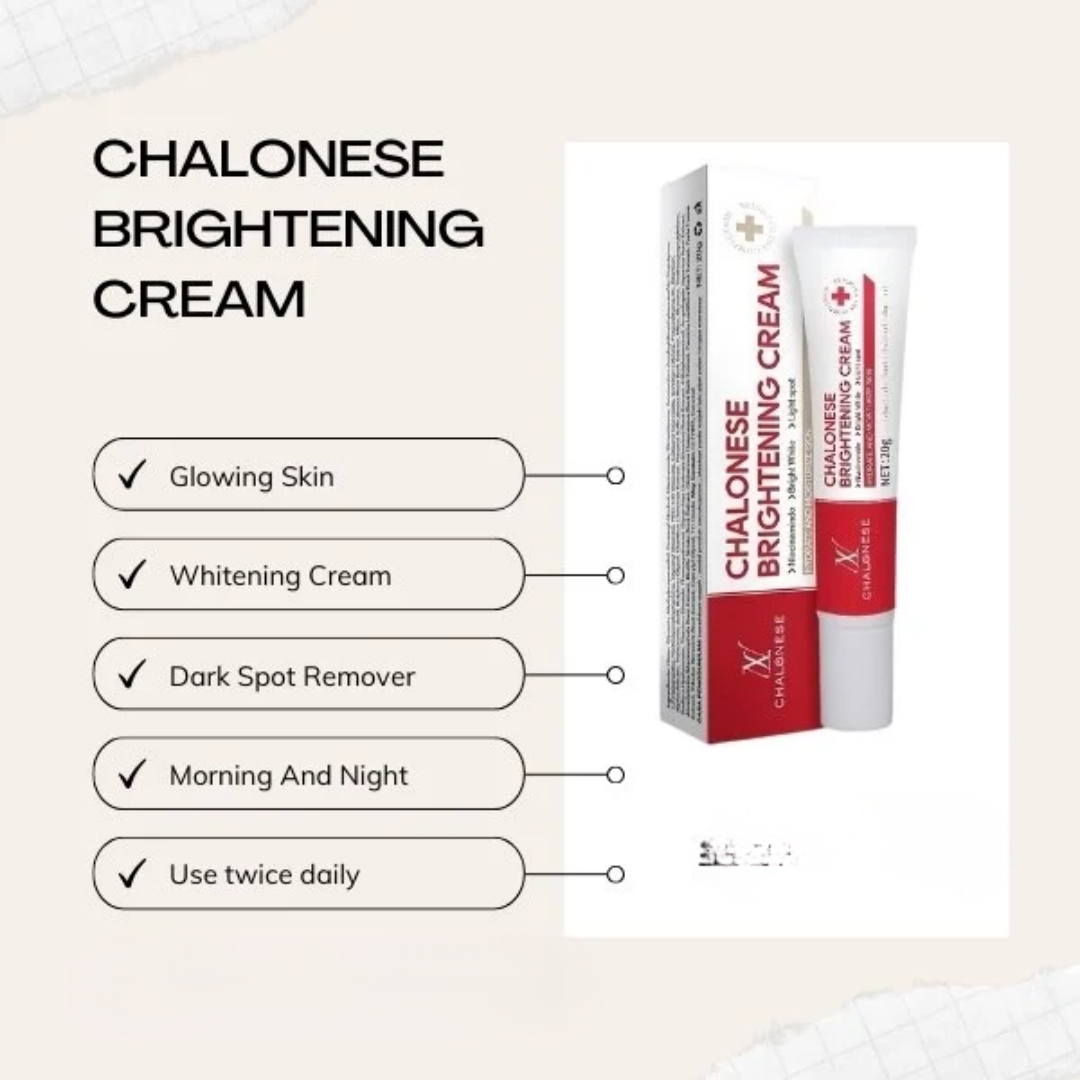 Chalonese Brightening Cream | Fade Pigmentation, Dark Spots & Acne Marks with Niacinamide + Alpha Arbutin