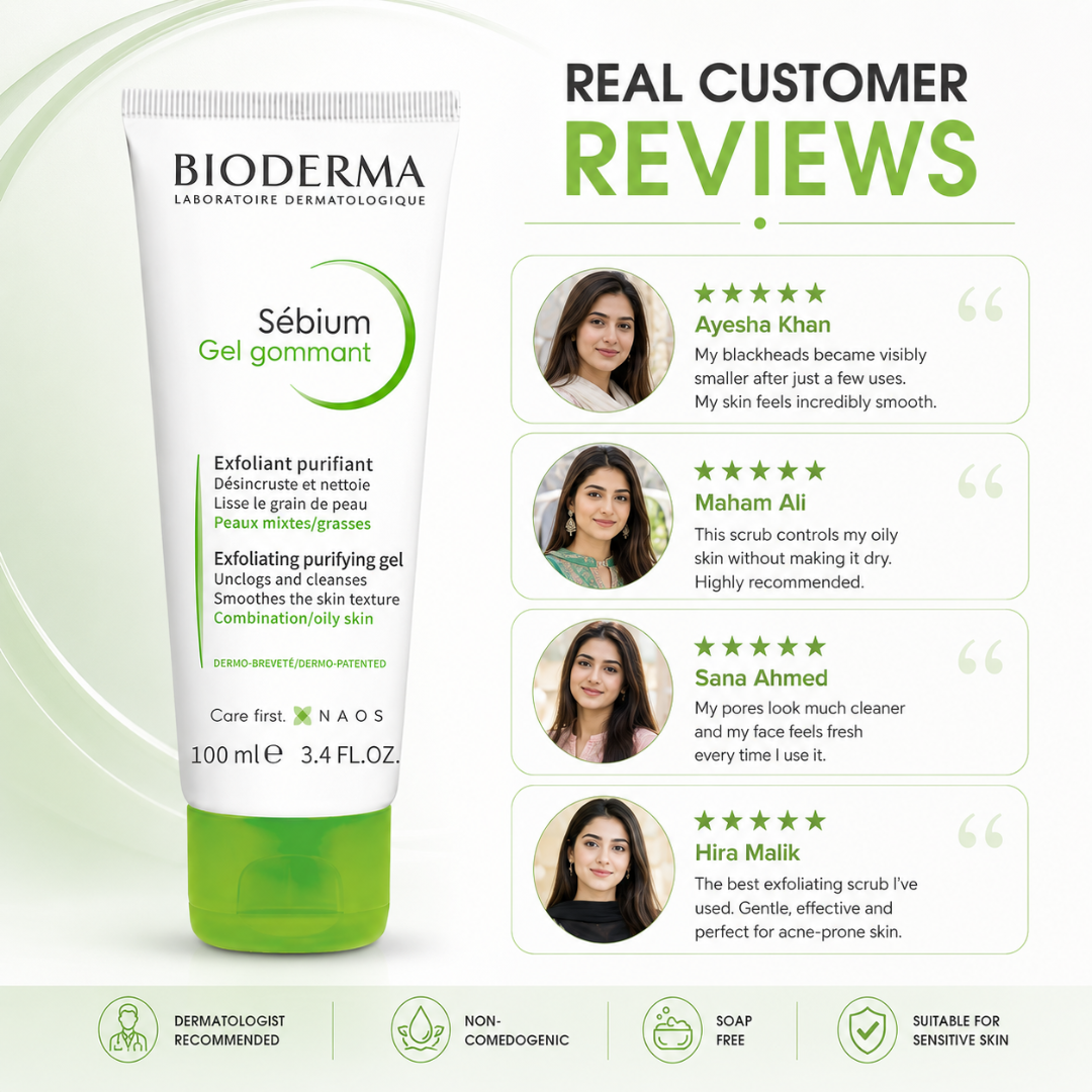 Bioderma Sébium Exfoliating Purifying Gel – Up to 50% OFF – Deep Cleanse, Exfoliate & Purify – Unclogs Pores, Controls Oil, Smooths Skin Texture